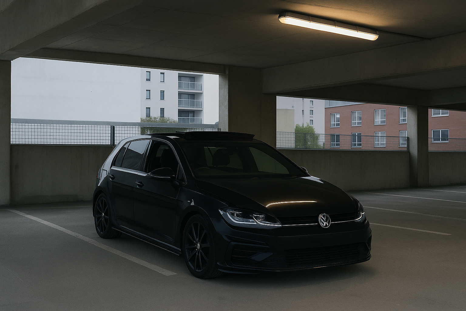 Luxury car rental - Premium vehicle on scenic road